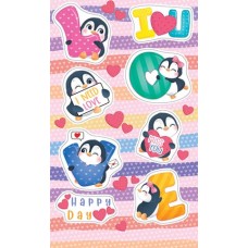 Наклейки 16*10см I Love you. Пингвинята 0-11-14096