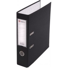 Папка-регистратор А4 80мм ПВХ цвет черный карман на корешке +метал.окантовка Lamark AF0600-BK1
