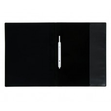 Скоросшиватель пластик А4 0,30мм цвет черный с внутренним карманом Lamark FF0053-BK