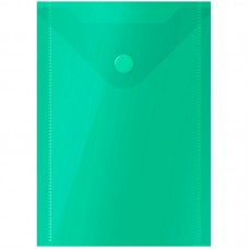 Папка-конверт с кнопкой А6 0,15мм зеленая (105*148мм) Офис-спейс 281226