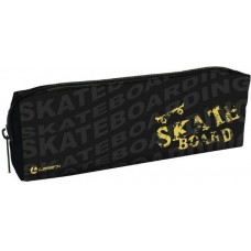 Пенал-косметичка объемная SkateBoard black ткань, 1 молния 19,5*7*3см Lamark PB0038-05