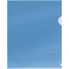 Папка-уголок А5 0,18мм цвет синий Стамм ММ-30957