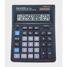 Калькулятор настольный 14-разрядов Skainer SK-554L черный корпус 20*16см дв.питание (аналог 554)