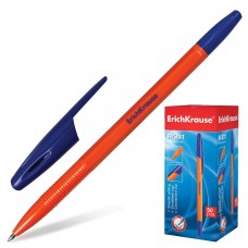 Ручка шар. ErichKrause R-301 Orange синяя 0,7мм 43194 оранжевый корпус (стержень 140мм)