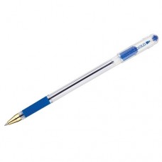 Ручка шар. MunHwa MC-Gold синяя 1,0мм BMC10 (толстая линия письма 0,7мм) с держателем (Корея)