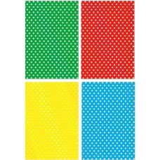 Картон цветной с тиснением фольгой Кружочки А4 04л.04цв. (190гр) в пакете С4284-07