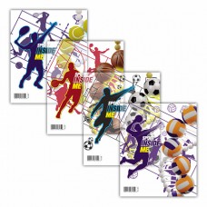 Обложка тетради 212*347мм с рисунком Sport DNA (Спортивная ДНК) 80мк ErichKrause 61120 (1/12шт)