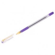 Ручка шар. MunHwa MC-Gold фиолетовая 0,5мм BMC-09 с держателем (Корея)