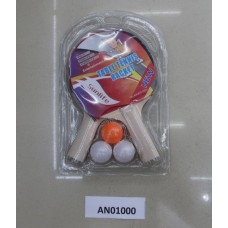 Теннис настольный (набор 2 ракетки + 3 шарика) на блистере AN01000