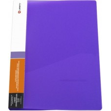 Папка с пружинным скоросшивателем цвет неон фиолетовый 0,65мм+карман Lamark CF0047-IMVL корешок 18мм