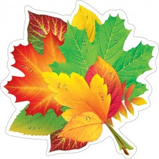 Наклейка декоративная на скотче 26*26см Осенние листья 7-64-091