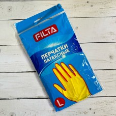 Перчатки резиновые латексные Filta размер  L  ш/к958030
