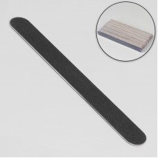 Пилка-наждак для ногтей на деревянной основе классика 18см абразив 200 черная 6073274