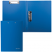 Папка с прижимом и зажимом цвет синий 0,60мм Brauberg Стандарт 221625