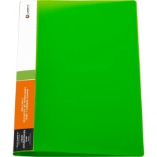 Папка с прижимом цвет неон зеленый 0,60мм Lamark CF0042-IMGN торцевой вкладыш, корешок 18 мм