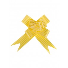 Бант-бабочка 30мм Полоски, цвет желтый БЛ-6502
