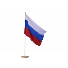 Флаг РФ большой 100*150см триколор шелк двухсторонняя печать без древка