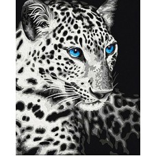 Картина по номерам 40*50см Черно-белый леопард VA-2808