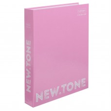 Папка А5 2кольца/35мм цвет розовый NEWtone Хатбер твердый ламин. картон 065605