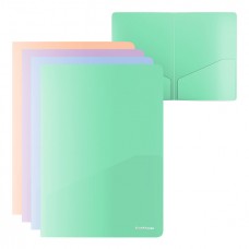 Папка-уголок 2кармана внутри А4 0,18мм цвет непрозрачный пастель ассорти (4 цвета) ErichKrause 61137