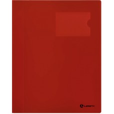 Скоросшиватель пластик А4 0,30мм цвет красный 2 кармана - визит/внутренний Lamark FF0052-RD