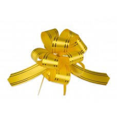 Бант-шар 30мм Золотые полосы, цвет желтый БЛ-6485/БЛ-8003