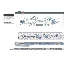Набор канцелярский (ручка, карандаш, линейка) в zip-пакете Frozen Beauty ErichKrause 55254