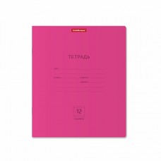 Тетрадь 12л линия цвет/обложка однотонная Neon розовая ErichKrause 56542 белизна 100%