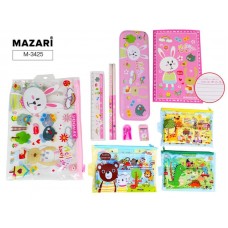 Набор канцелярский детский Животные M-3425 (7 преметов) 4 дизайна Mazari