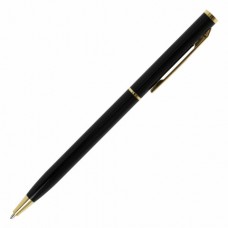 Ручка подарочная в коробке Brauberg Slim Black синяя 1,0мм 141402 черный мет.корпус поворотная