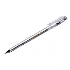 Ручка гель Crown черная 0,5мм HJR-500B прозрачный корпус (штрих-код) подходит для ЕГЭ