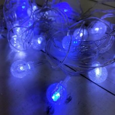 Гирлянда электро фигурная Шарик ледяной 18 ламп (синий и белый свет) NLXD-29 прозрачный провод (1)