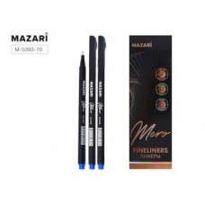 Ручка-линер синий 0,4мм Mazari Mero M-5393 круглый корпус