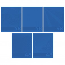 Тетрадь 48л Академия Синяя (узор 5 видов) твин УФ-лак 13983/5 белизна 100%