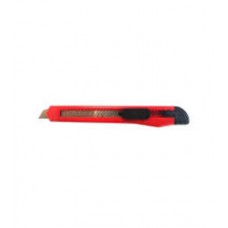 Нож канцелярский малый 9мм с фиксатором Dolce costo красно-черный D00153