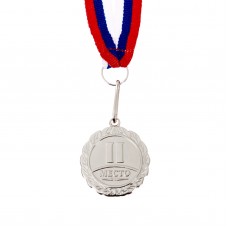 Медаль металл на ленте 2 место! 3,5 см, триколор 159 3689128