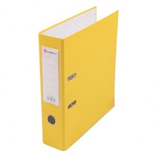 Папка-регистратор А4 80мм ПВХ цвет желтый карман на корешке +метал.окантовка Lamark AF0600-YL1
