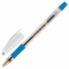 Ручка шар. Brauberg Model-XL GLD синяя 0,5мм 143245 прозр.корпус с держателем