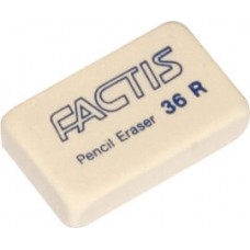 Ластик FACTIS 36R прямоугольный белый мягкий 40*24*9мм (Испания) синтетический каучук