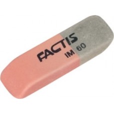 Ластик FACTIS IM60RG скошенный двухцветный 46*15*8 мм (Испания) синтетический каучук/абразив