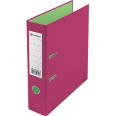 Папка-регистратор А4 75мм ПВХ двуцвет (розово-салатовый) карман на корешке+мет.окант. AF0900-PNLG