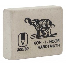 Ластик Koh-i-Noor Слон 300/30 белый прямоугольный большой (Чехия) для карандашей