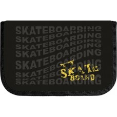 Пенал на 1 молнии 21*14 см с карманом для смартфона SkateBoard, ткань+откидная косметичка PB0053-12