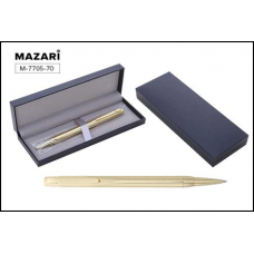 Ручка подарочная в футляре Mazari Elatio G M-7705-70 синяя 0,7мм золотой металл.корпус поворотн.