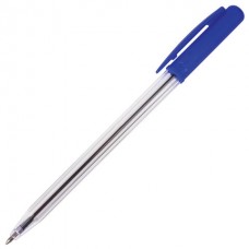 Ручка шар.авт. STAFF Basic BPR-243 0,8/0,4мм синяя прозрачнй корпус эконом поворотная 141673