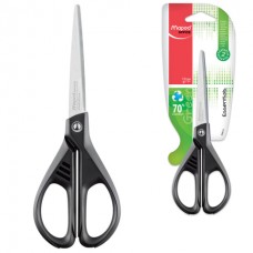 Ножницы 170мм пластиковые ручки Maped Essentials Green черные (Франция) 467010, 468010 на блистере