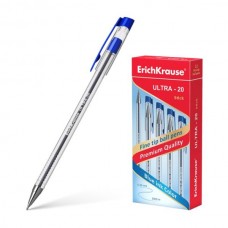 Ручка шар. ErichKrause Ultra L-20 синяя 0,7мм 13875 масляная (стержень игольчатый 140мм)