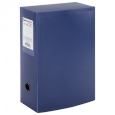 Короб архивный пластик 100мм синий разборный на кнопке (на 900л) Brauberg Energy 235375