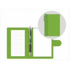 Блокнот-Органайзер А6 + ручка (105*150мм) Зеленый, блок на спирали Lamark NB0123