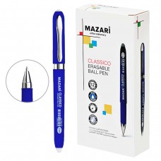 Ручка пишет-стирает шариковая Mazari Classico синяя 1,0мм M-7752-70 синий корпус soft touch